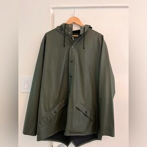 Men’s Rains Raincoat, Green, Size M/L